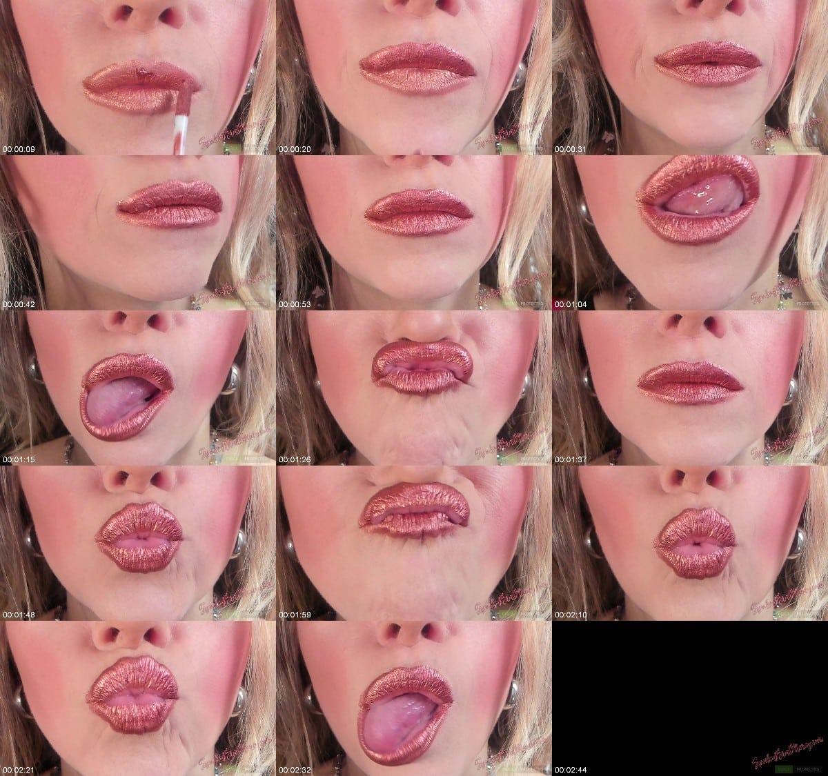 Petite Mercy - Metallic Bronze Lipstick Lips Smelling 6