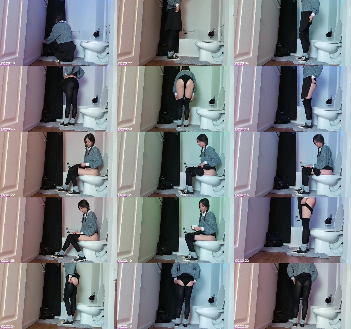 Sage Eldritch - College Girl Wednesday Addams Peeing 6