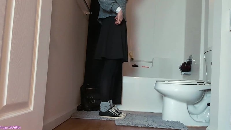 Sage Eldritch - College Girl Wednesday Addams Peeing 24