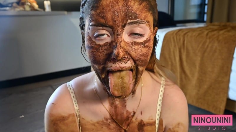 ScatBook Presents Ninounini Eating Dog Shit And Mine In A Hotel Room FullHD MP4-SNiCKERS 5