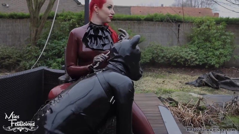 With Dog Vador in the Garden 5