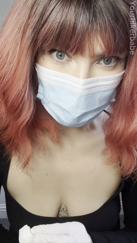 Yourhikerbabe - Milking And Draining My ABDL In White Latex Gloves 2