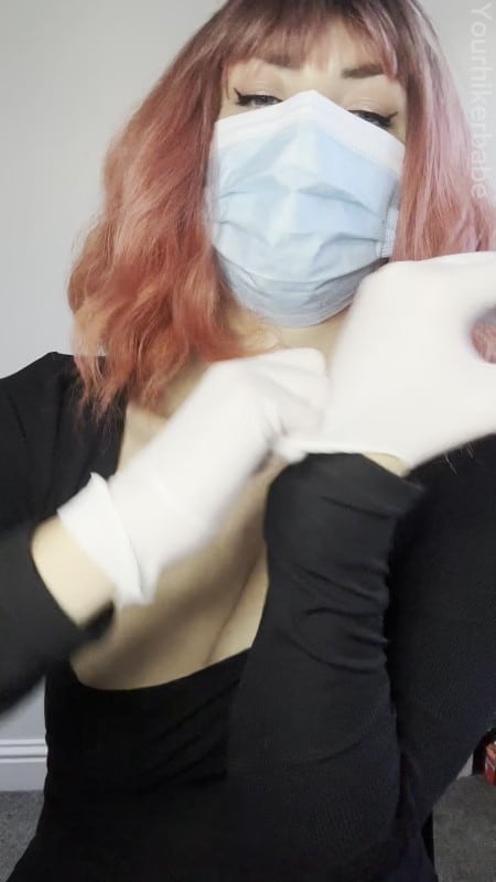 Yourhikerbabe - Milking And Draining My ABDL In White Latex Gloves 5