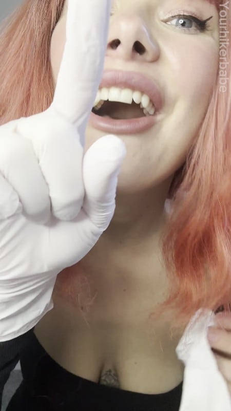 Yourhikerbabe - Milking And Draining My ABDL In White Latex Gloves 1
