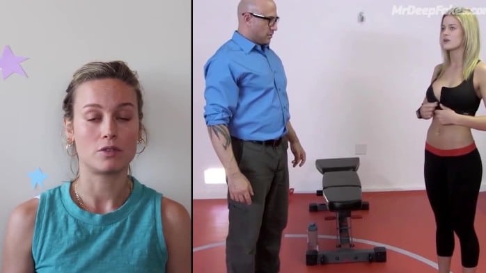 Brie Larson Sex Parody Split Screen Trailer Porn Deepfake 1