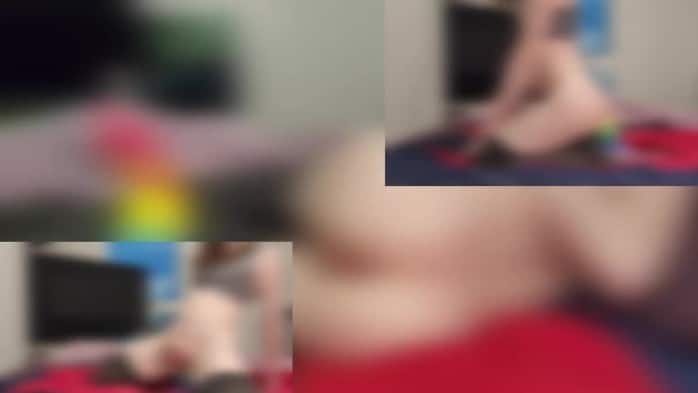 Cute Trans Teen Extremely Bulges Her Tummy With Huge Knotted Dildo 5