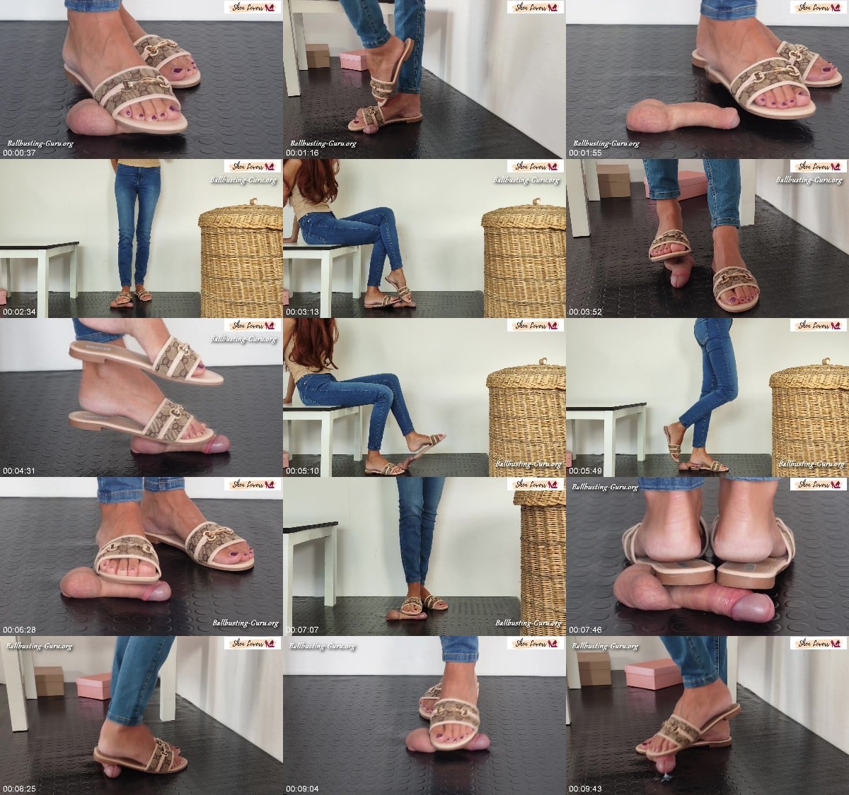 shoelovers - Jeans And Sandals Shoejob Cock Trampling 6