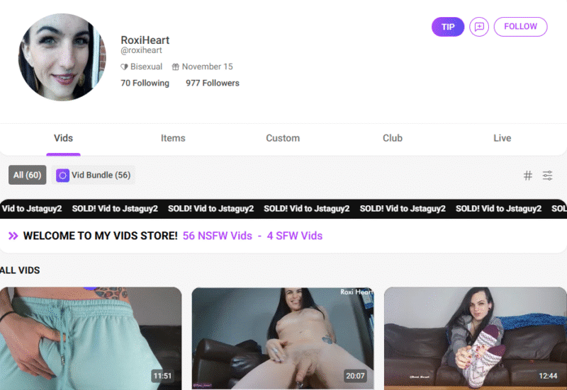 RoxiHeart Leaks Manyvids Siterip tezfiles [87 VIDEO / 126 GB] 1