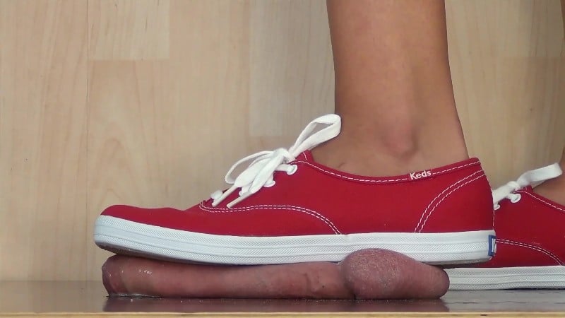 Aballs And Cock Crushing Sexbomb - CBTrample - Ball Grinding Cock Crushing Ruined Orgasm Under Laras Keds Part 2 2