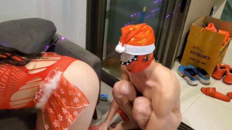 Asian Teen Threesome Tiny Asian Xmas Gangbang Thai teen 4some 26