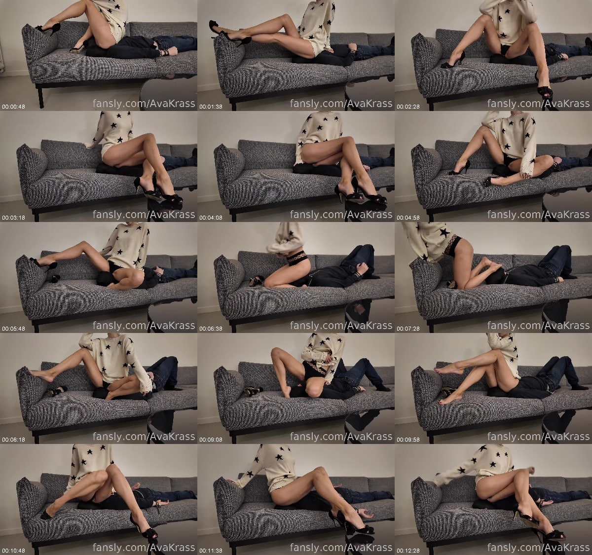 Ava Krass - Facesitting in the office human furniture 6