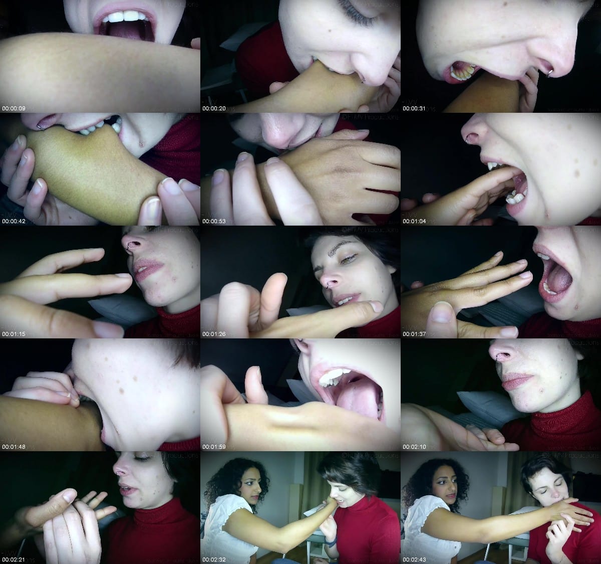 Elina Bites Nadya S Arm Hand And Fingers 6