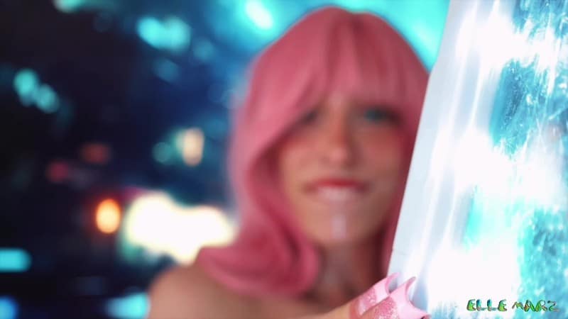 Elle Marz Edging my JoyToy 2077 2