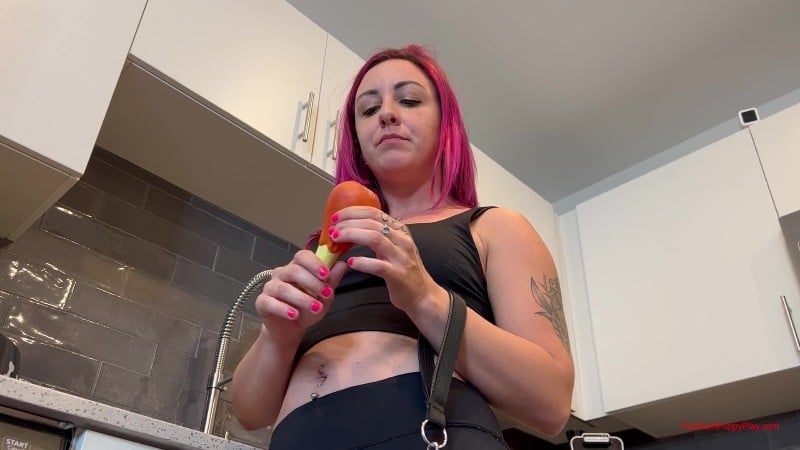 Femdom Puppy Play - Capri Feeds Her Scraps and Sweat 2