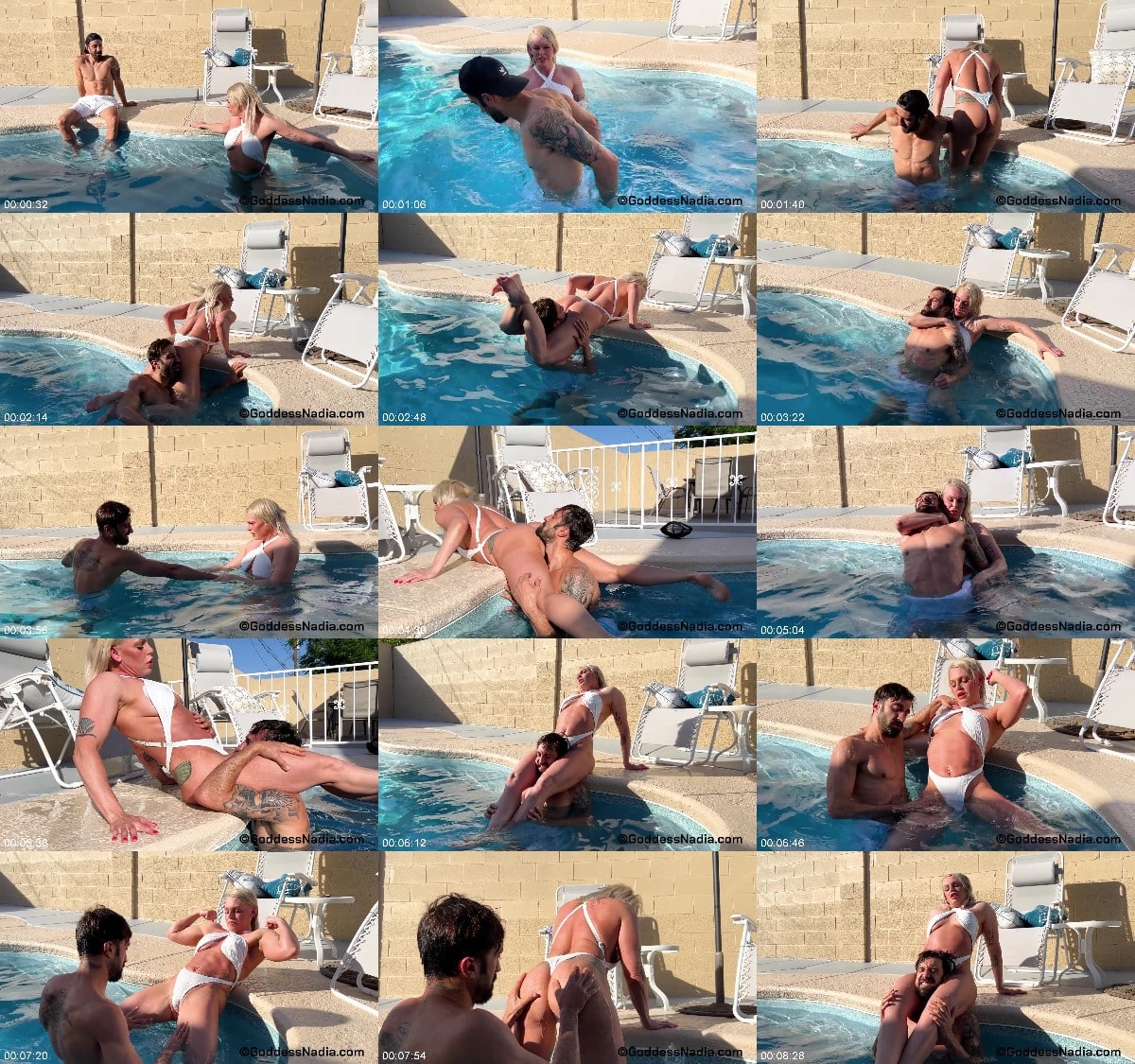 Hard Body Barbie Pool Punishment - Scissors - GODDESSNADIA 6