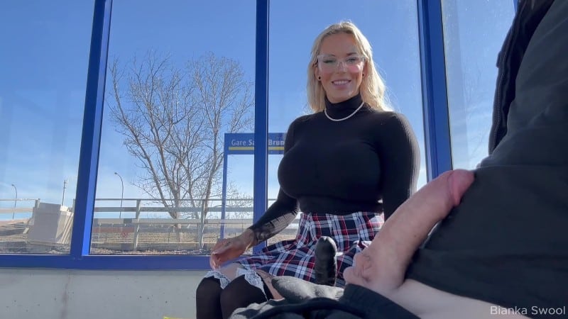 I Risked My Life Sucking This Stranger At The Train Stop Next To People - BIANKA FOX - EMI BOUCHER - GODDESS BIANKA 4