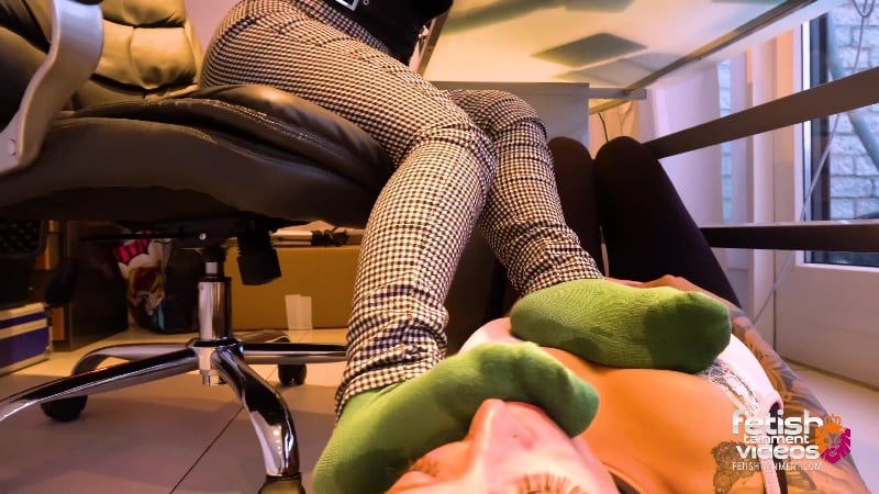 I Will Use My Office Bitch Socks Foot Worship With Goddess Sheila 4K Uhd Mp4 2