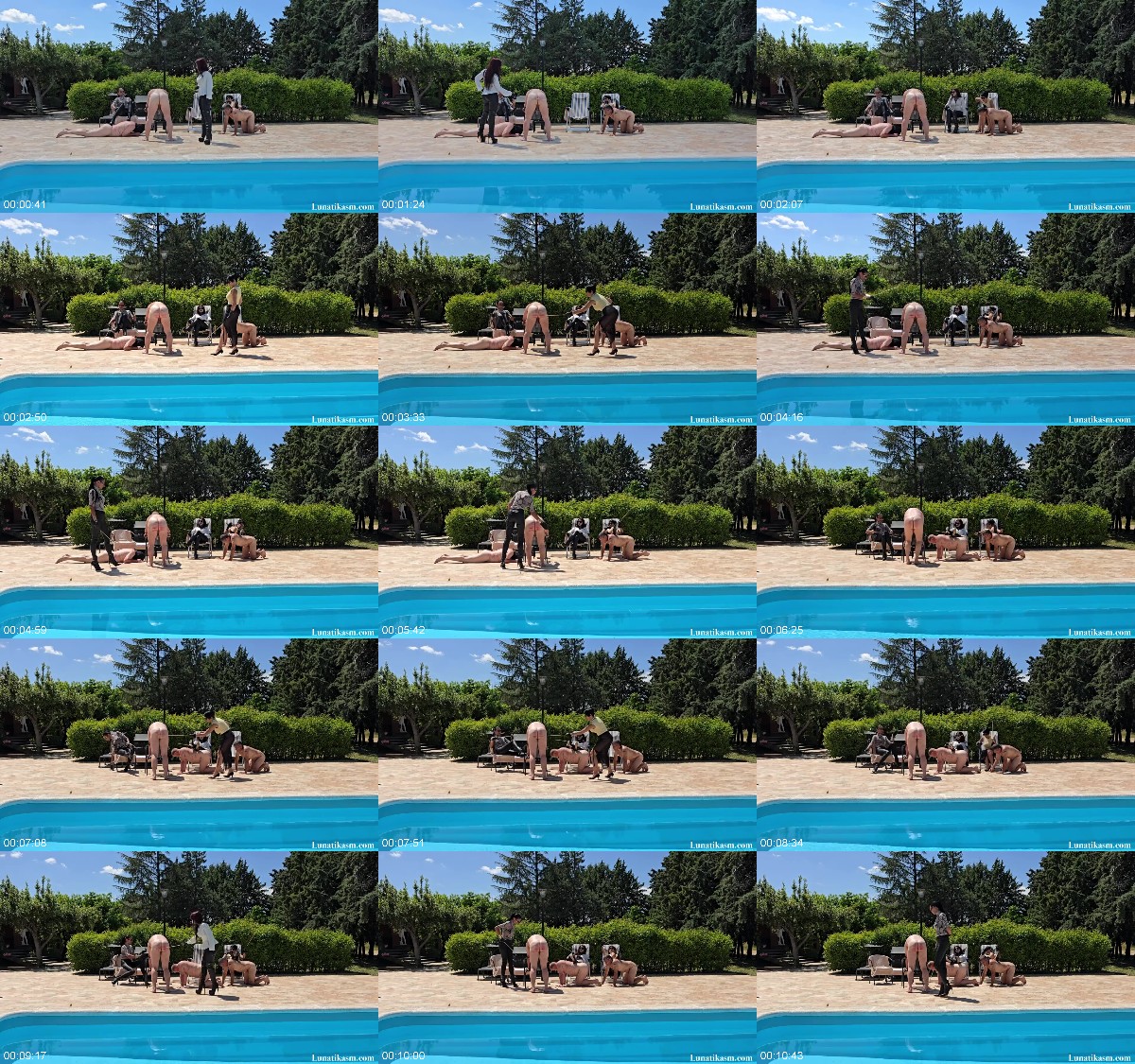 Mistress Lunatika - Lunatikasm - Multiple Caning At The Pool Part 2 6