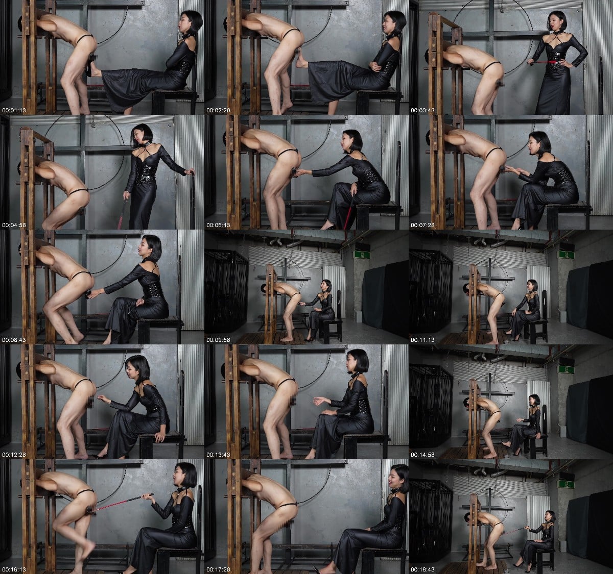 Mistress Ruiko - CBT With Humbler Sub Restrained In Pillory And Humbler 6