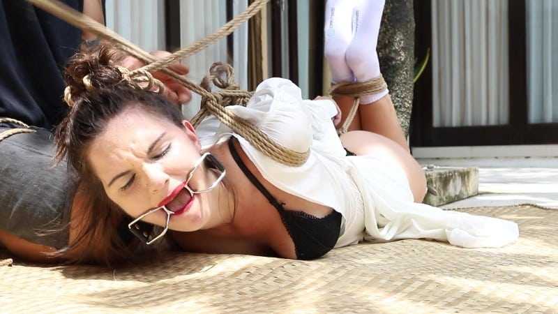 Russian girls fetish Extremely tight hogtie Under the limit 4