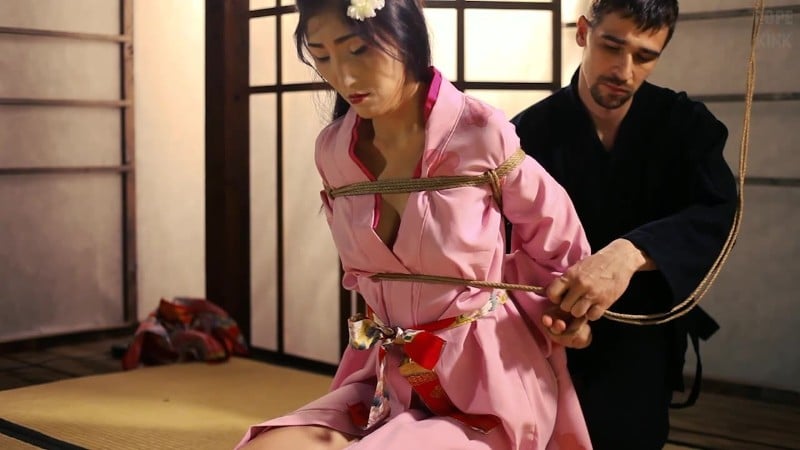 Russian girls fetish Geisha in ropes 1