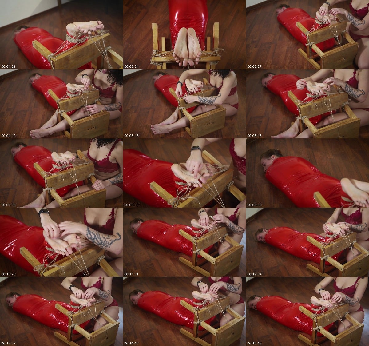 Russian girls fetish No mercy mummified tickling for Ann 6