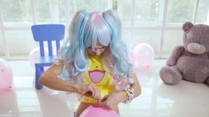 Russian girls fetish Pikachu and balloons 3