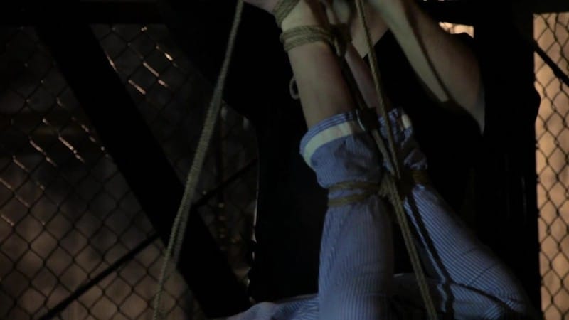 Russian girls fetish Strappado-suspension-in-the-cage 1