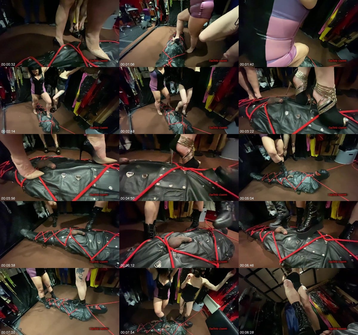 Sadistic Queens - Squishysax - Double Bodybag Trampling - Heels and Boots 6