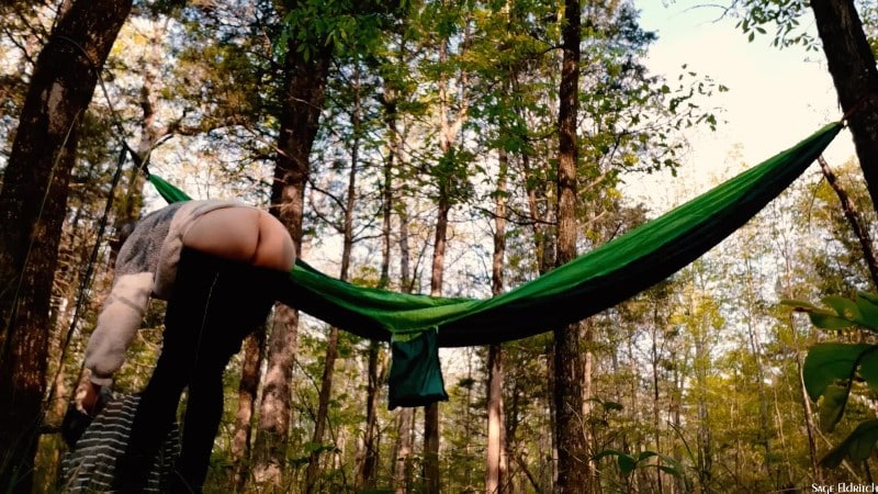 Sage Eldritch - Outdoors Buttcrack Taking Down the Hammock 1