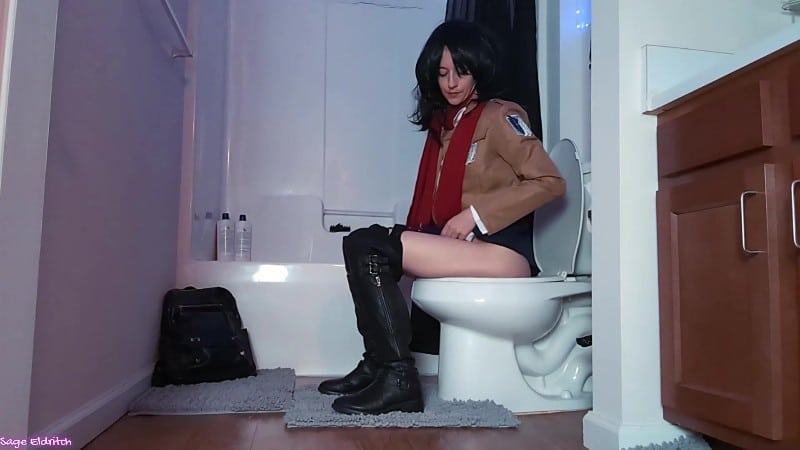 Sage Eldritch - School Girl Mikasa Ackerman Peeing [Voyeur 5