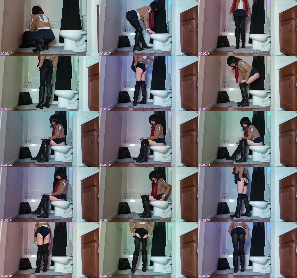 Sage Eldritch - School Girl Mikasa Ackerman Peeing [Voyeur 6