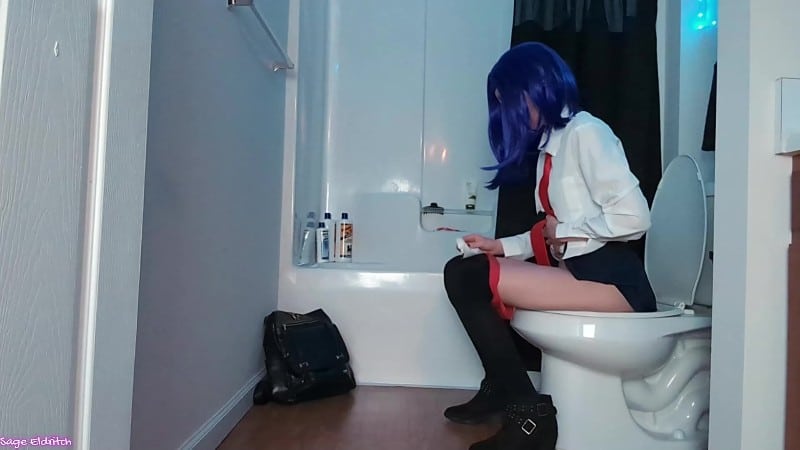 Sage Eldritch - School Girl Raven Peeing 5