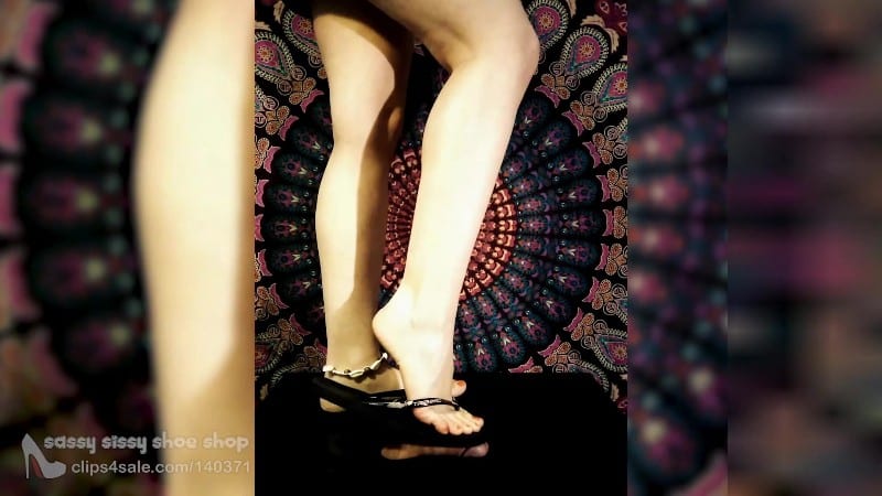 Sassy Sissy Shoe Shop - Mistress Sissy - Ready For The Beach Flip Flops Footjob Shoejob 3