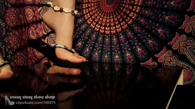 Sassy Sissy Shoe Shop - Mistress Sissy - Ready For The Beach Flip Flops Footjob Shoejob 4