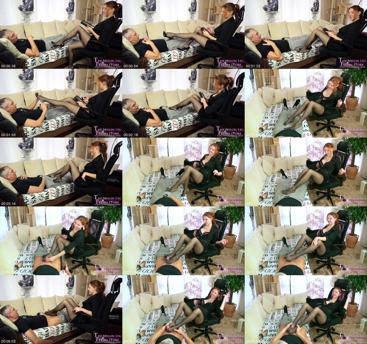 The Nylon Leg Fetish Store - Lurina Psycho doctor in black pantyhose 6