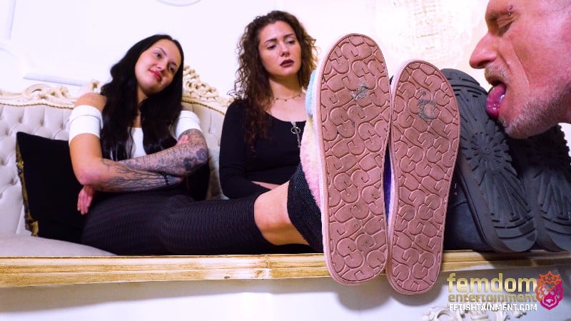 The Slave Will Now Lick Our Shoes Clean Shoe Worship With Miss Anastasia S Lady Jojo 4K Uhd Mp4 5