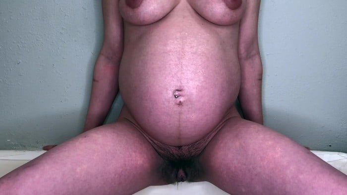 Amateur Hot Wife - Pregnant, Pee, Fart, Cum On Tongue (2022-03-01)[1080p] 2