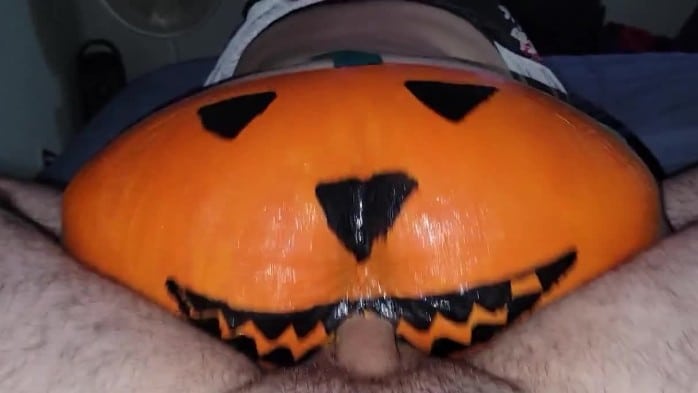 Halloween Slut Wife Tip Teasing Friends Cock Until She Let Him Creampie Her Pumpkin 5