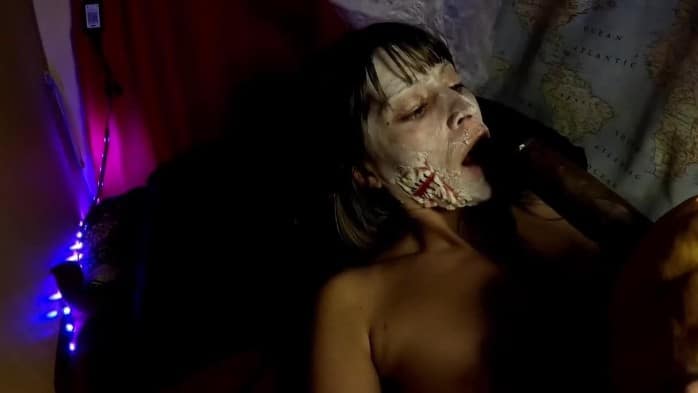 Halloween Submissive - Erotic Pumpkin Kink & Cumshot In Scary Hospital 2