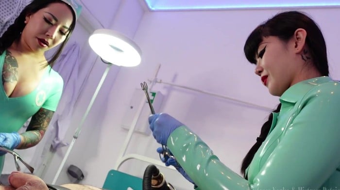 Mistress Patricia - Cock Nursing By Two Latex Nurses With Mistress Youko 2