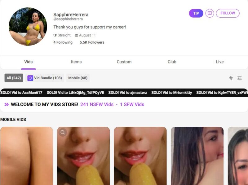 SapphireHerrera Leaks Manyvids Siterip tezfiles [123 VIDEO / 120 GB] 1