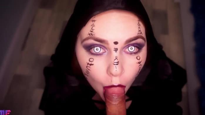 Sloppy Blowjob From Stepsister On Halloween 1