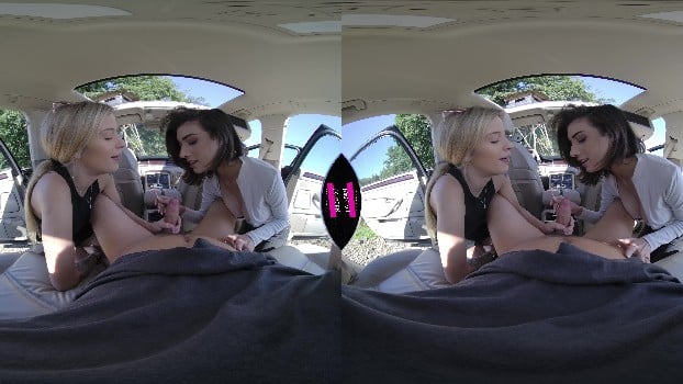 [PS-Porn] Emily Pink & Ria Sunn - Blowjob In The Car With Hitchhikers (2023-09-16) [8K] 4