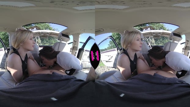 [PS-Porn] Emily Pink & Ria Sunn - Blowjob In The Car With Hitchhikers (2023-09-16) [8K] 5