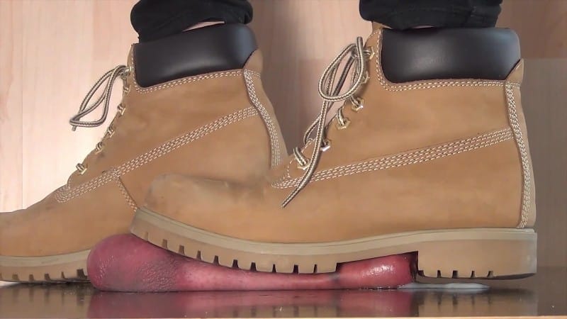 Aballs And Cock Crushing Sexbomb - CBTrample - Rider Alina Tramples Deep Footprints Into Her Slaves Cock And Balls With Her Timberlands 5