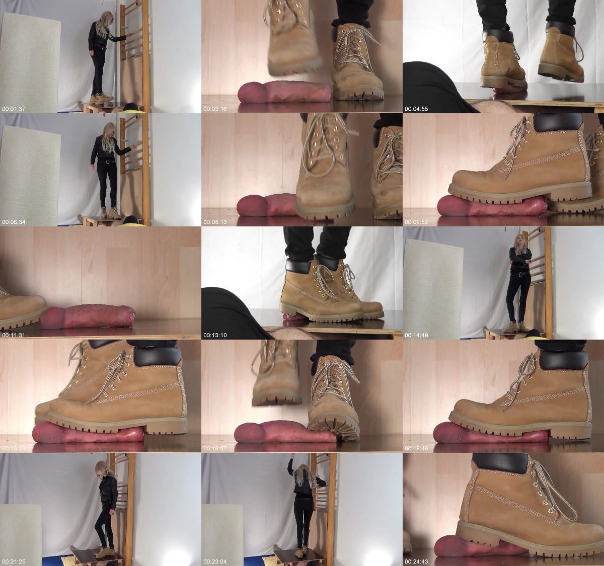 Aballs And Cock Crushing Sexbomb - CBTrample - Rider Alina Tramples Deep Footprints Into Her Slaves Cock And Balls With Her Timberlands 6