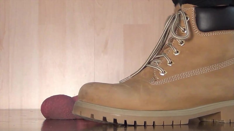 Aballs And Cock Crushing Sexbomb - CBTrample - Rider Alina Tramples Deep Footprints Into Her Slaves Cock And Balls With Her Timberlands 9