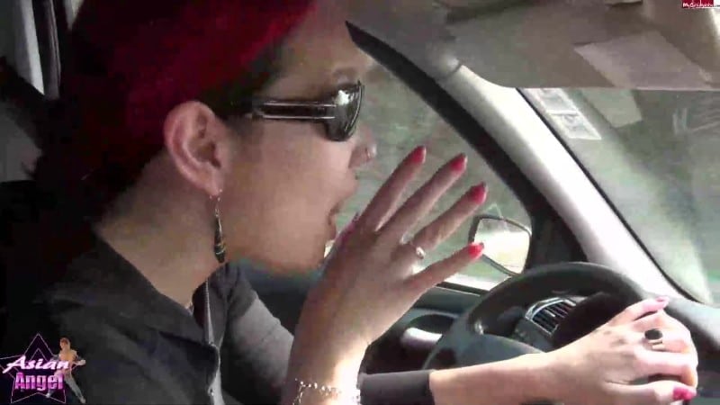Asia-Angel - Koll egen beim Auto fahren abge wichst 5