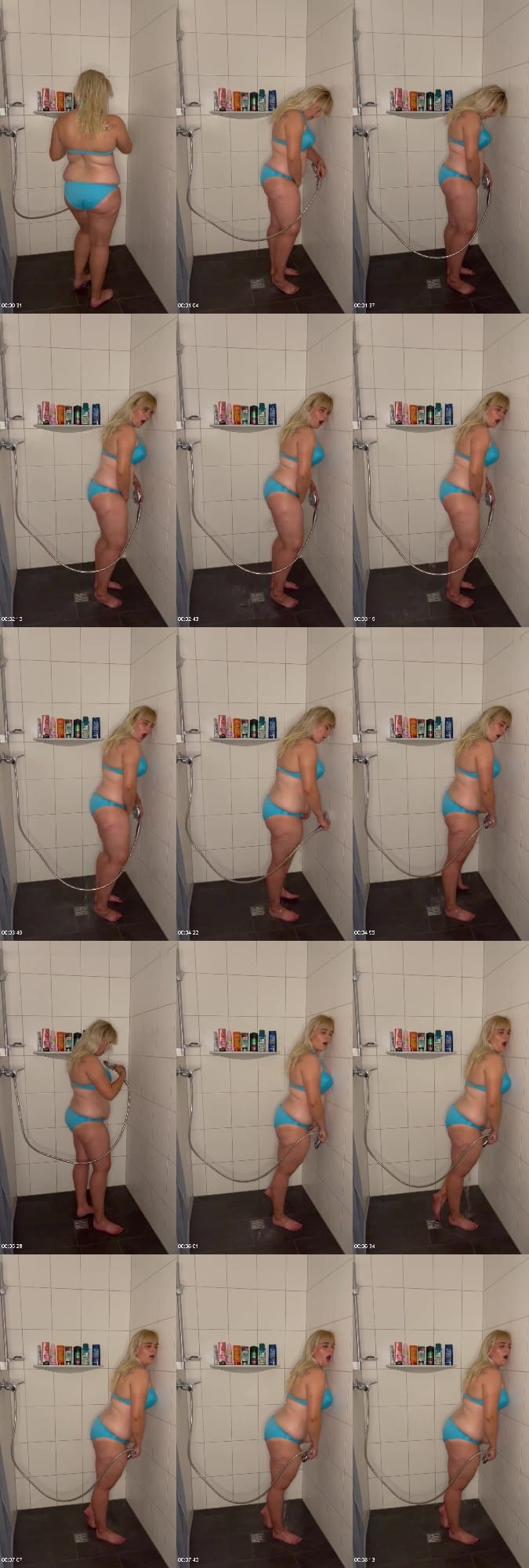 Bonieclydeerotik - Orgasmenreicher schwimmtag Blue Bikini Bademantel heisse Dusche 6